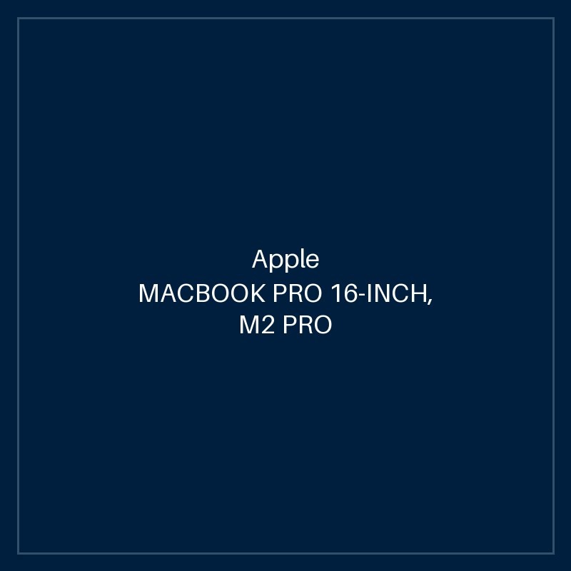 MACBOOK PRO 16-INCH, M2 PRO CHIP, 12C CPU, 19C GPU, 16GB UM, 1TB SSD - SPACE GREY