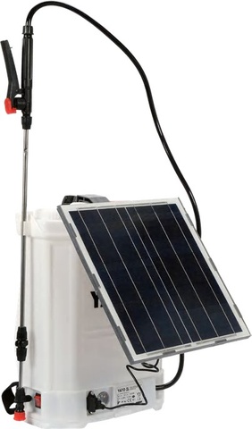 Battery sprayer with solar panel