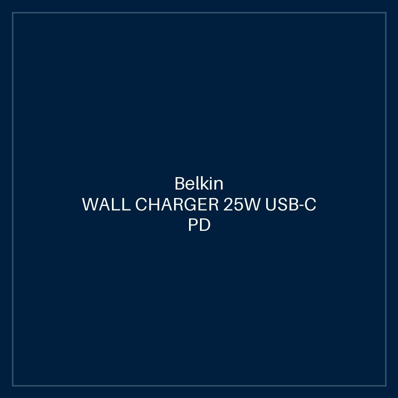 BELKIN WALL CHARGER 25W USB-C PD - WHITE