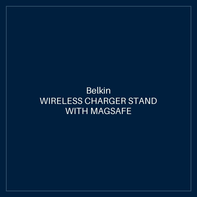 BELKIN WIRELESS CHARGER STAND WITH MAGSAFE & BOOST CHARGE PRO 15W 2-in-1 - BLACK (UK PLUG)