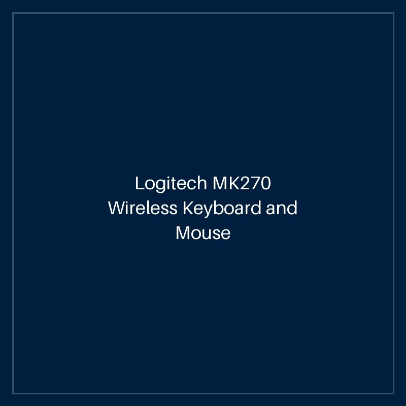 Logitech MK270 Wireless Keyboard and Mouse Combo