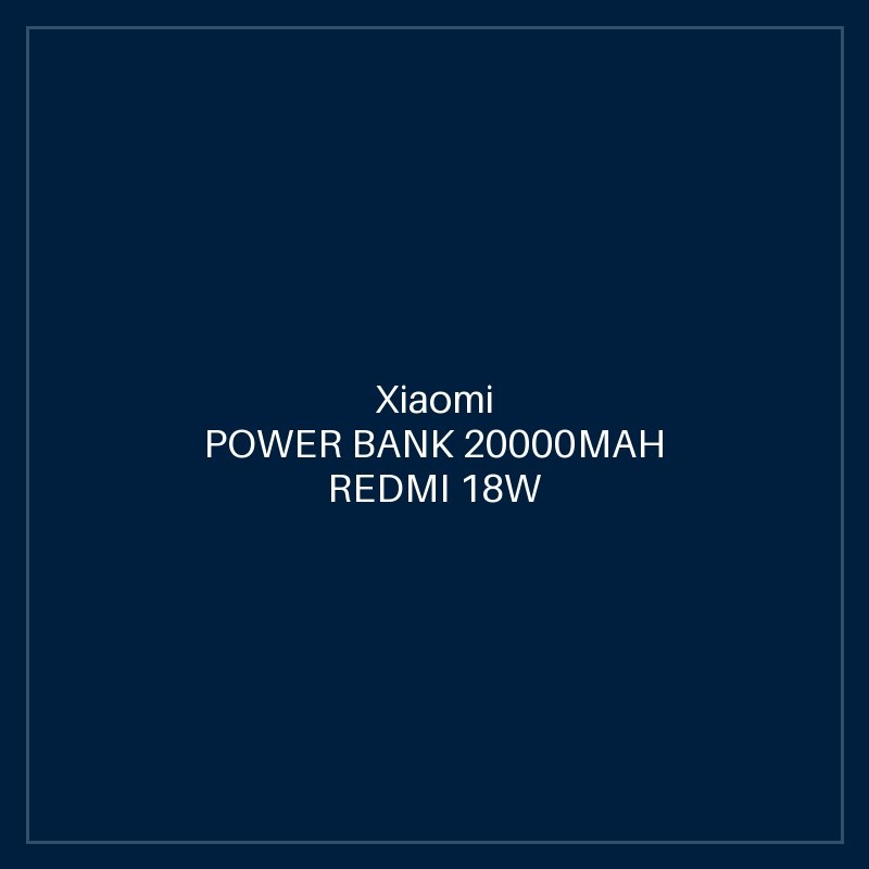 XIAOMI POWER BANK 20000MAH REDMI 18W FAST CHARGE POWER BANK BLACK