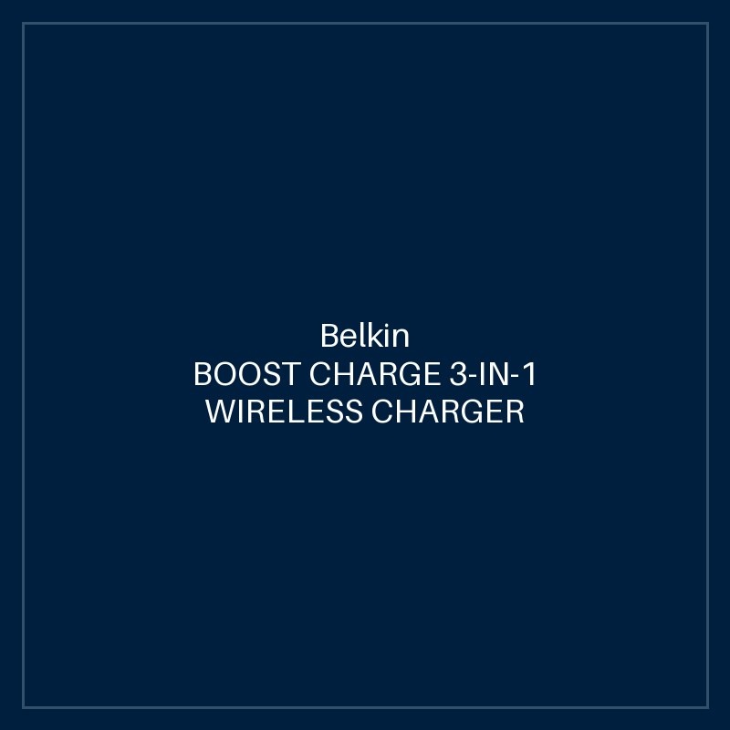 BELKIN BOOST CHARGE 3-IN-1 WIRELESS CHARGER FOR APPLE IPHONE, APPLE WATCH, AND AIRPODS, BLACK