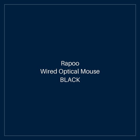 RAPOO Wired Optical Mouse BLACK
