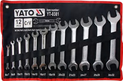 Double open end spanner set