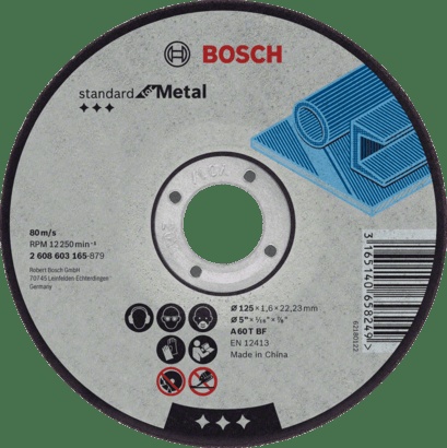 Bosch Metal Cutting: Expert for cutting disc with depressed centre, 115 mm, 22,23 mm, 2,5 mm