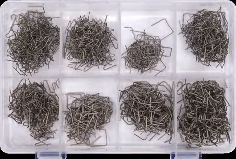 Staple set for plastic welder