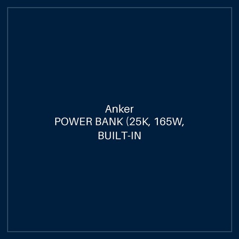 ANKER POWER BANK (25K, 165W, BUILT-IN USB-C AND RETRACTABLE CABLE)