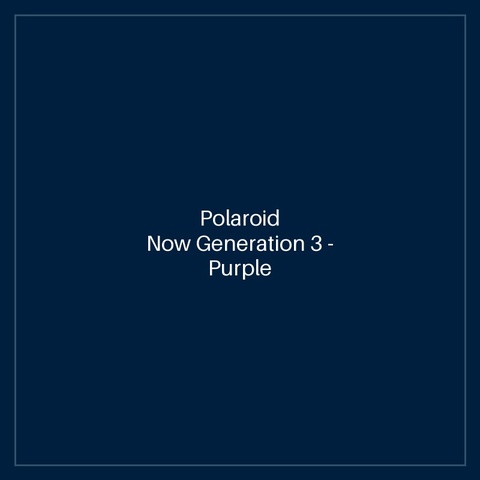 Polaroid Now Generation 3 - Purple