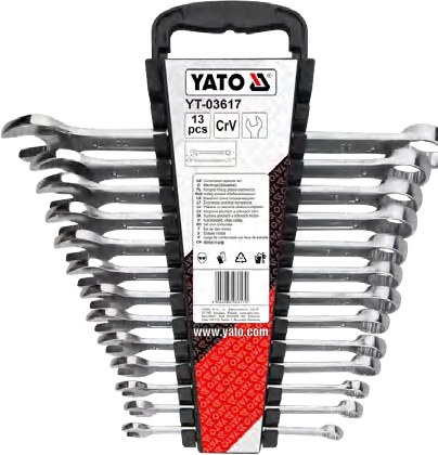 Stubby ratchet combination wrench set