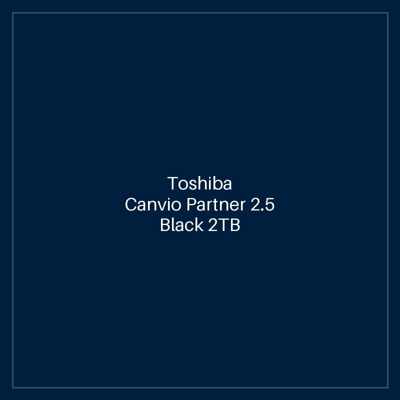 Toshiba Canvio Partner 2.5 Black 2TB