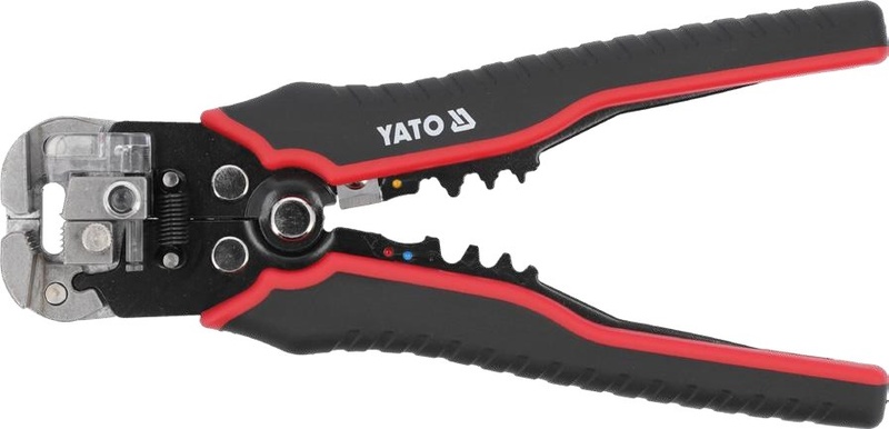 Universal wire stripper and ratchet crimping pliers