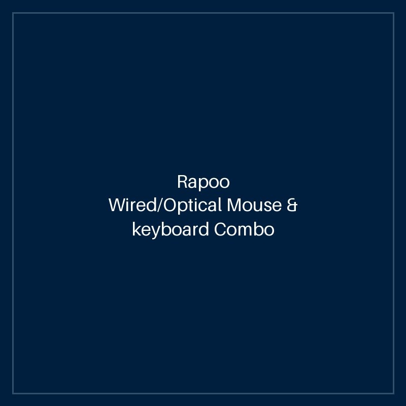 RAPOO Wired/Optical Mouse & keyboard Combo US_BLACK