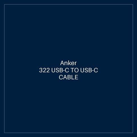 ANKER 322 USB-C TO USB-C CABLE (3FT, 60W, BRAIDED) BLACK