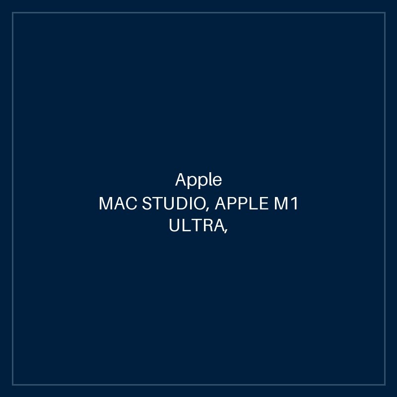 MAC STUDIO, APPLE M1 ULTRA, 20C CPU, 48C GPU, 64GB UM, 1TB SSD - SILVER
