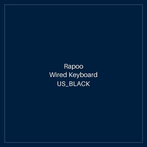 RAPOO Wired Keyboard US_BLACK