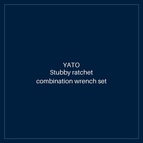 Stubby ratchet combination wrench set
