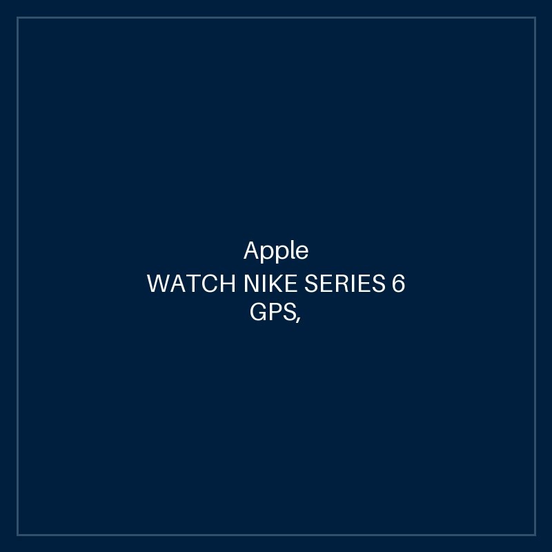 APPLE WATCH NIKE SERIES 6 GPS, 40MM SPACE GREY ALUMINIUM CASE WITH ANTHRACITE/BLACK NIKE