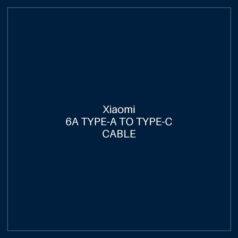 XIAOMI 6A TYPE-A TO TYPE-C CABLE