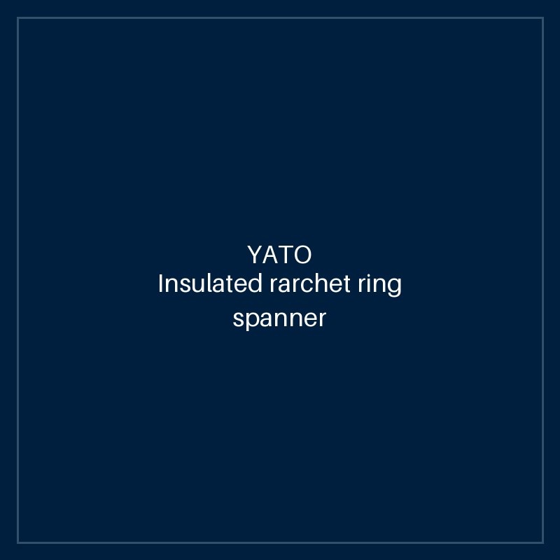 Insulated rarchet ring spanner 12 mm