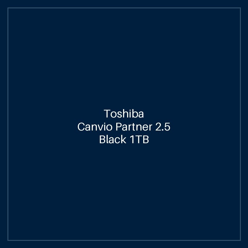 Toshiba Canvio Partner 2.5 Black 1TB