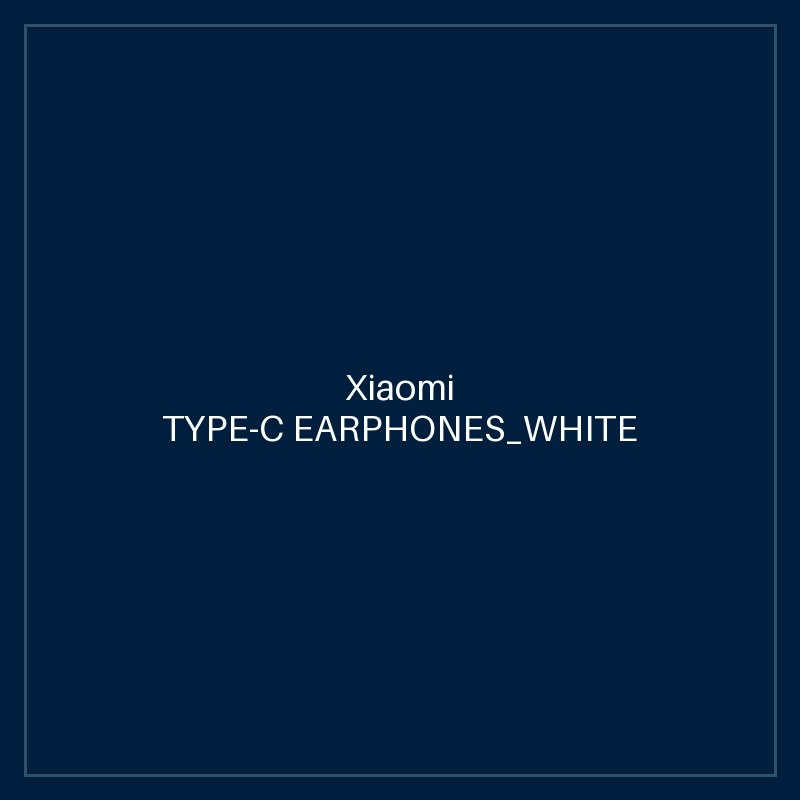 XIAOMI TYPE-C EARPHONES_WHITE