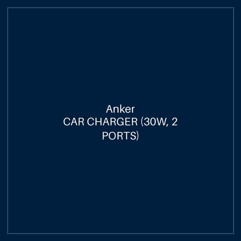 ANKER CAR CHARGER (30W, 2 PORTS) BLACK