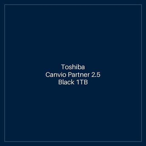 Toshiba Canvio Partner 2.5 Black 1TB