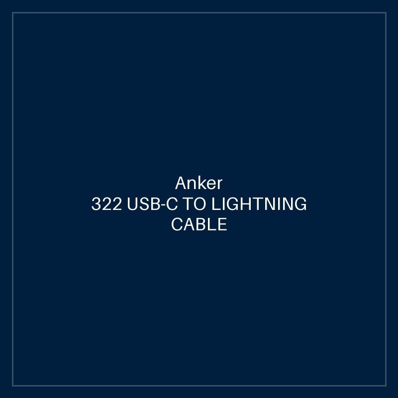 ANKER 322 USB-C TO LIGHTNING CABLE (3FT BRAIDED) WHITE