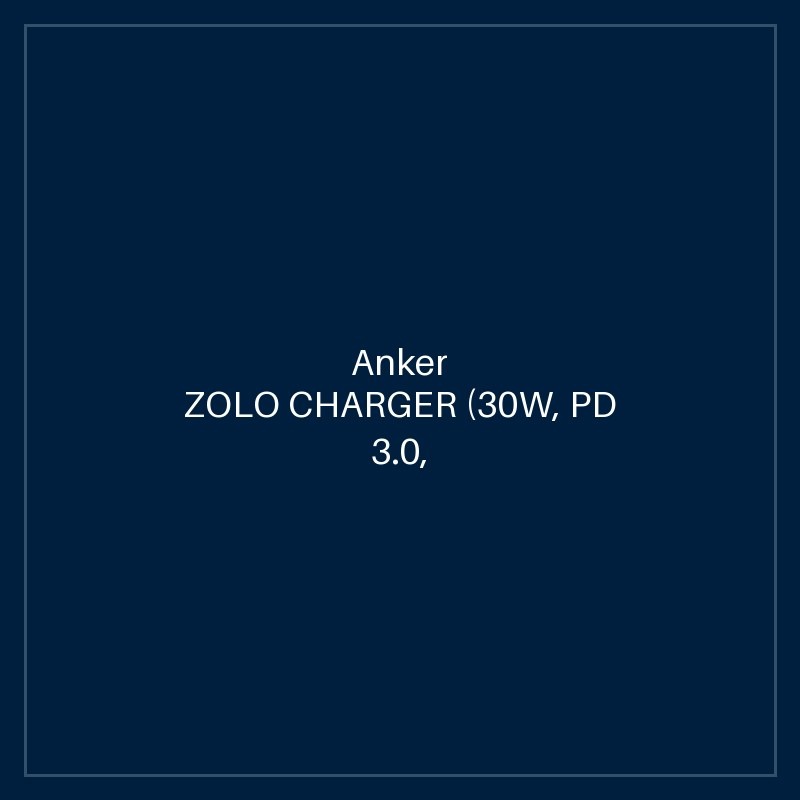 ANKER ZOLO CHARGER (30W, PD 3.0, WITH 1.0M C TO C CABLE) WHITE