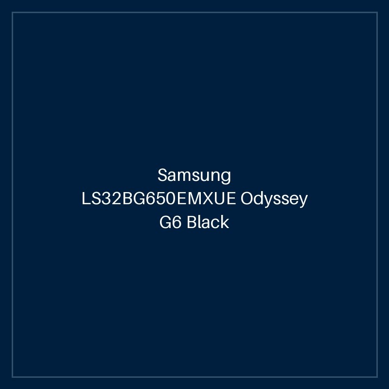 Samsung LS32BG650EMXUE Odyssey G6 Black