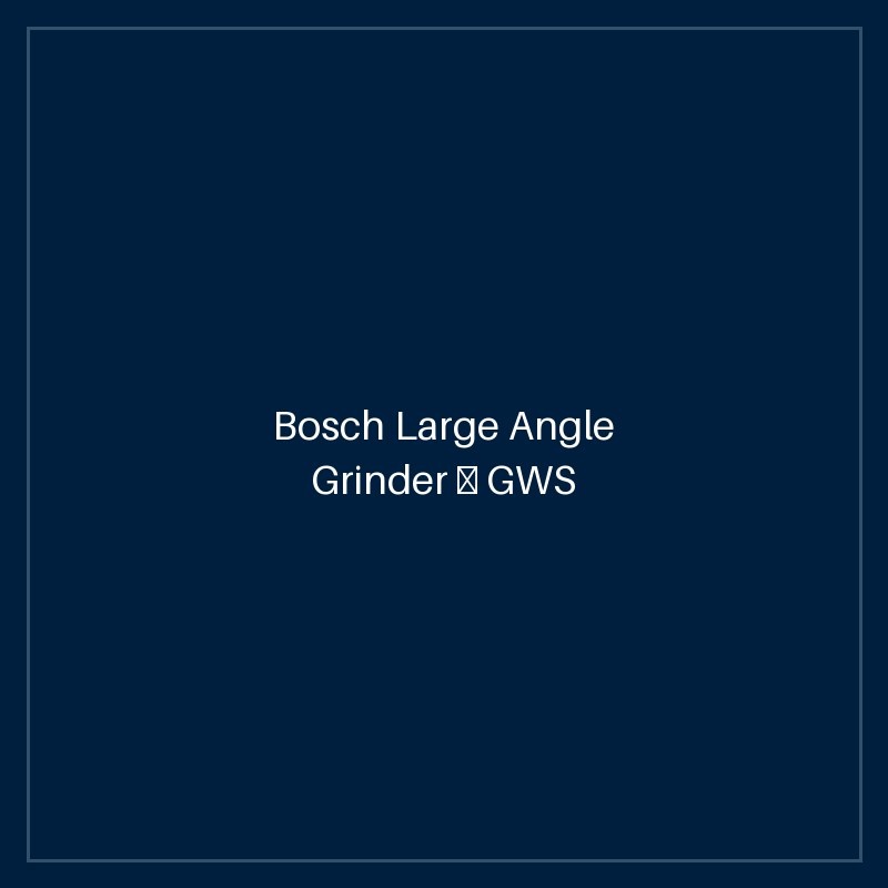 Bosch Large Angle Grinder — GWS 26-230 H