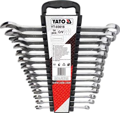 Stubby ratchet combination wrench set