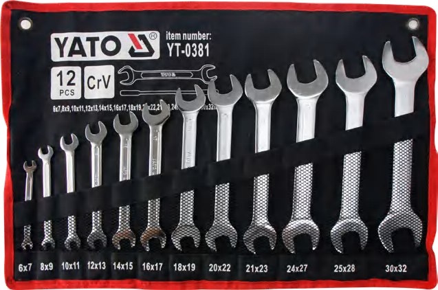Double open end spanner set