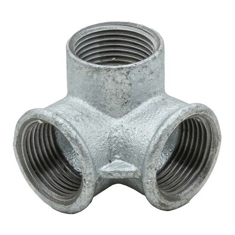 F Three Outlets Elbow Galvanized Iron