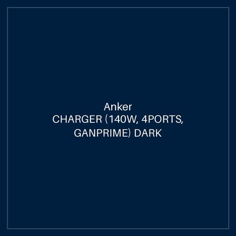 ANKER CHARGER (140W, 4PORTS, GANPRIME) DARK GRAY