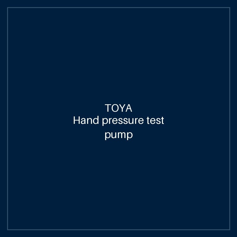 Hand pressure test pump