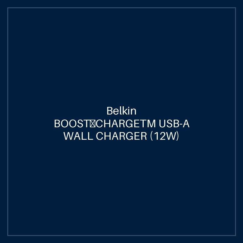 BELKIN BOOST↑CHARGETM USB-A WALL CHARGER (12W)