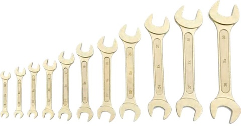 Non-sparking double open end spanner set 3530 g