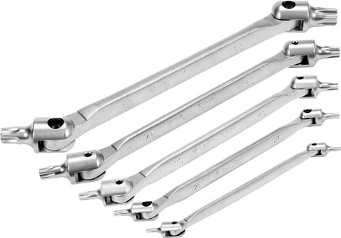 Torx type double head flexible wrench set 36x41 mm
