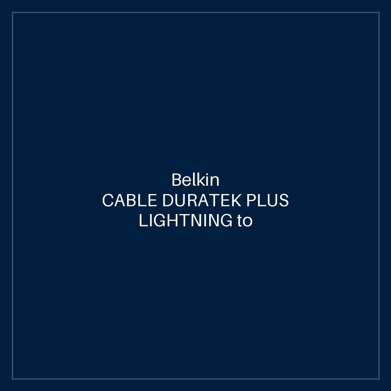 BELKIN CABLE DURATEK PLUS LIGHTNING to USB-A WITH STRAP 1m - BLACK