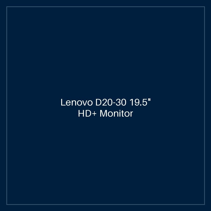 Lenovo D20-30 19.5" HD+ Monitor