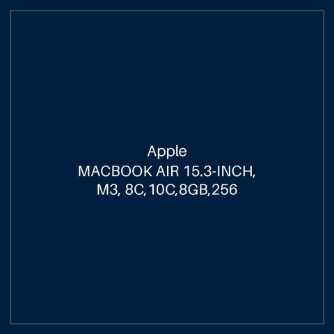 MACBOOK AIR 15.3-INCH, M3, 8C,10C,8GB,256 GB SSD, STARLIGHT