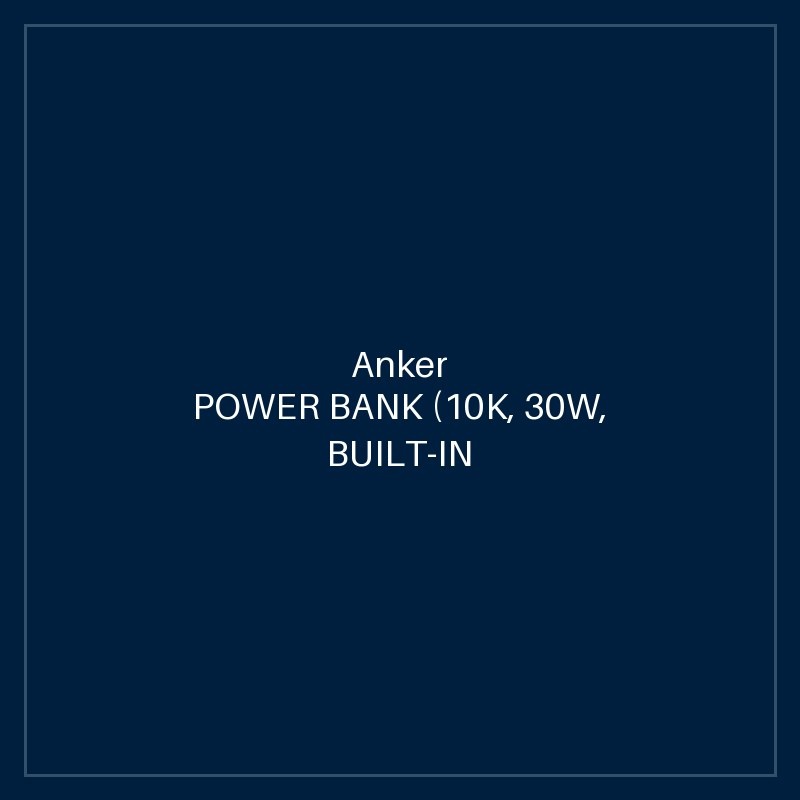 ANKER POWER BANK (10K, 30W, BUILT-IN USB-C CABLE) BLUE