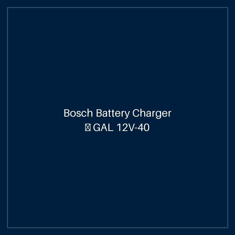 Bosch Battery Charger — GAL 12V-40