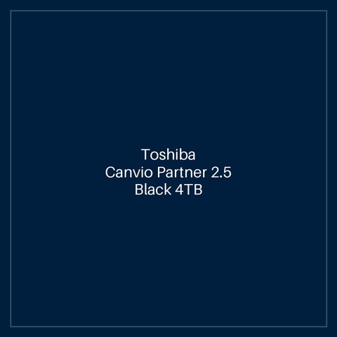 Toshiba Canvio Partner 2.5 Black 4TB