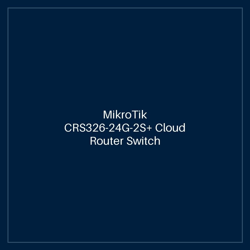 MikroTik CRS326-24G-2S+ Cloud Router Switch