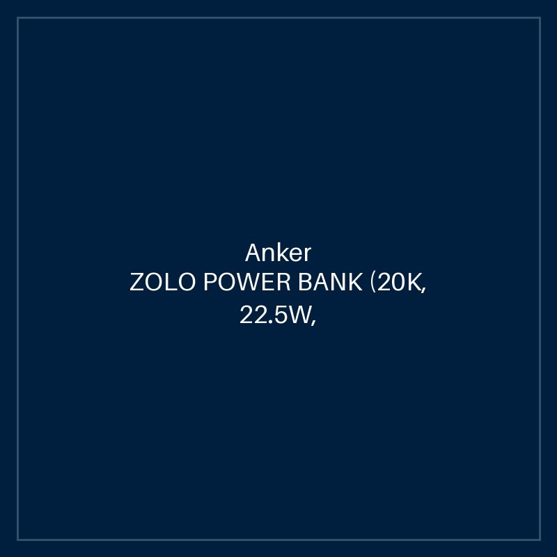 ANKER ZOLO POWER BANK (20K, 22.5W, BUILT-IN USB-C CABLE) BLACK