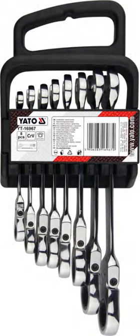 Flexible ratchet combination wrench set