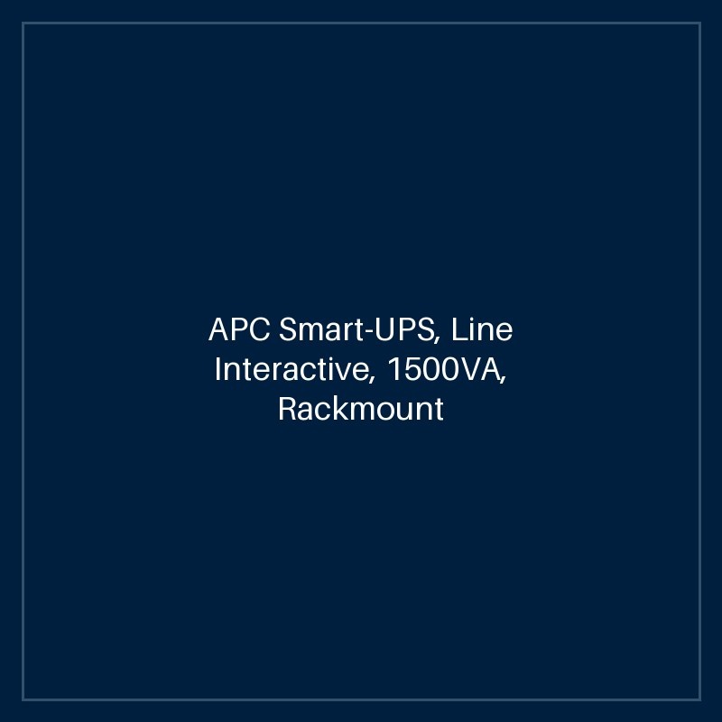 APC Smart-UPS, Line Interactive, 1500VA, Rackmount 2U, 230V, 4x IEC C13 outlets, SmartConnect Port+SmartSlot, AVR, LCD